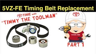 Toyota Timing Belt Replacement PART 1 for 34L V6 5VZFE 4runner Tacoma Tundra amp T100 [upl. by Behah909]