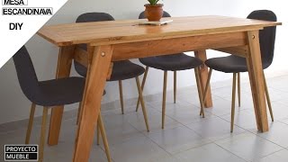 DIY Mesa de madera Escandinava  How to make Scandinavian Table [upl. by Yorker]