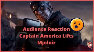 Cinema Audience Reaction to Captain America Holding Thors Hammer Avengers Endgame [upl. by Aleciram]