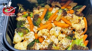 Best Air Fryer Roasted Vegetables  Easy Veggies Recipe [upl. by Adnuahsor]