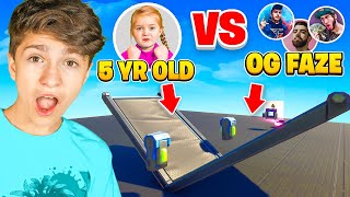 My 5 Year Old Sister VS FaZe Clan OG Members Fortnite Challenge [upl. by Xad]