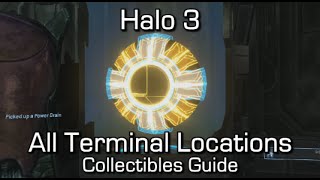 Halo 3  All Terminals Locations Guide  No Stone Unturned Achievement [upl. by Nosredneh532]