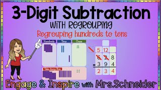 3Digit Subtraction WITH Regrouping Regrouping Hundreds to Tens [upl. by Erkan51]