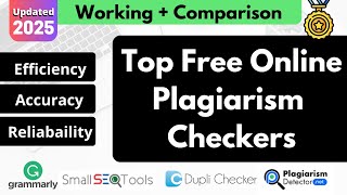 Top free plagiarism checkers Comparison  Best Plagiarism Checkers [upl. by Roselyn]