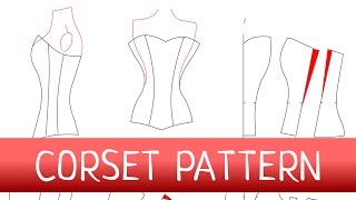 Corset Pattern How to make a corset FREE PATTERN [upl. by Sasnak]