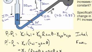 Force Balance on Inclined Manometer [upl. by Calise]