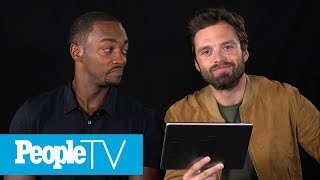 Kids Interview Avengers Infinity War Stars Sebastian Stan amp Anthony Mackie  PeopleTV [upl. by Goldarina]