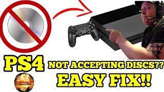 PS4 WONT ACCEPT DISCS  EASY FIX [upl. by Atsirhc]