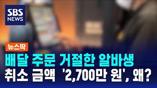 2700만 원 주문 취소한 알바생…그 이유는  SBS  뉴스딱 [upl. by Dnalevets]