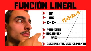 FUNCIÓN LINEAL Análisis completo  Matemática 51 UBACBC [upl. by Anairo]