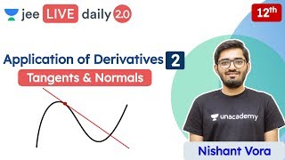 JEE Application of Derivatives L2  Class 12  Unacademy JEE  JEE Maths  Nishant Vora [upl. by Ayojal231]