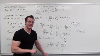 Integrating Factor for Exact Differential Equations Differential Equations 30 [upl. by Normy]