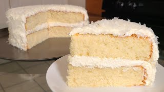 How to make a Coconut Cake from scratch [upl. by Esinej840]