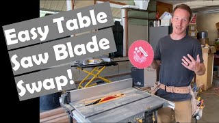 Easy Table Saw Blade Change How To  DeWalt DWE7491RS 10quot Blade Replacement [upl. by Nerrat]