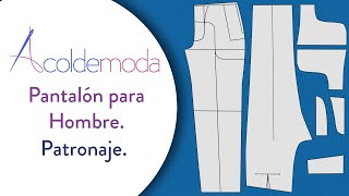 Cómo hacer el patrón de un PANTALÓN DE HOMBRE paso a paso  DIY [upl. by Aivitnahs]