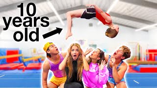 KIDS VS ADULTS EXTREME GYMNASTIC CHALLENGE [upl. by Nylarahs]