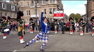 Highland Cathedral performed by Huntly Pipe Band with Dancing by Michelle Gordon in Huntly 2018 [upl. by Amyas]