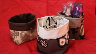 DaIsY´s DIY  ganz einfaches Stoffkörbchen  Utensilo nähen  Tutorial [upl. by Romanas]