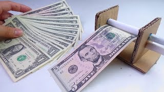 How to Make Simple Money Printer at Home from Cardboard  Diy Great Idea [upl. by Ozneral]