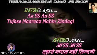 Tujhse Naraz Nahin Zindagi Lata Ji Karaoke Scrolling Lyrics Eng amp हिंदी [upl. by Sanger]