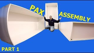 IKEA PAX Wardrobe Assembly PART 1 [upl. by Ailima283]