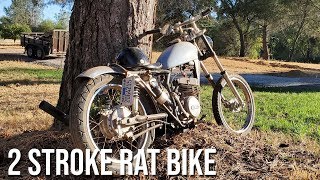 UNSAFE AT ANY SPEED 250cc Two Stroke Rat Bike [upl. by Yllaw]