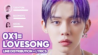 TXT  0X1LOVESONG I Know I Love You feat Seori Line Distribution  Lyrics PATREON REQUESTED [upl. by Einre]