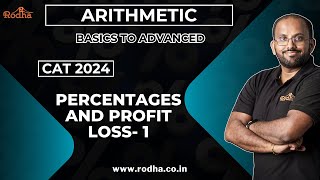 Percentages amp Profit Loss  1  CAT Preparation 2024  Arithmetic  Quantitative Aptitude [upl. by Ahael]