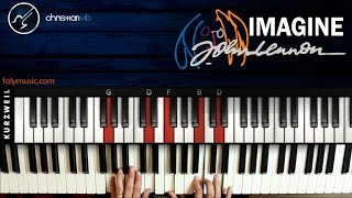 Como tocar Imagine en Piano JOHN LENNON  Tutorial COmpleto [upl. by Smoht501]