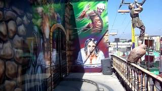 “Creep show” Haunted house dark ride  LA County Fair 2014 [upl. by Hairam85]