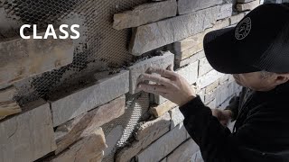 Stone Veneer Installation  Natural Stone  By SHEMSS [upl. by Aztilay197]