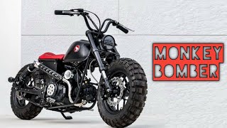 HONDA Monkey Bomber  Bobber Build Custom by KSpeed [upl. by Ramal176]