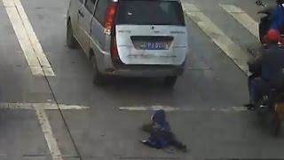 Child run over after falling from moving car [upl. by Alburg]