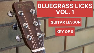 Bluegrass Licks Vol 1 Guitar Lesson [upl. by Ociredef]