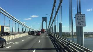 Crossing The Verrazano Bridge From Staten Island To Brooklyn [upl. by Anetta]