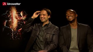 Interview Sebastian Stan amp Anthony Mackie CAPTAIN AMERICA CIVIL WAR [upl. by Floria]