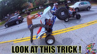 ATV RIDERS GO WILD IN ATLANTA   BRAAP VLOGS [upl. by Lleral785]