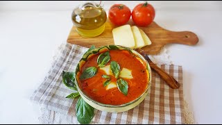 SUPA CAPRESESUPA DE ROSII CU MOZZARELLA  CAPRESE SOUP [upl. by Needan45]