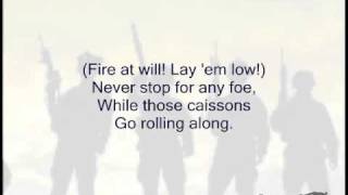 The Caisson Song Original US Army Song  Singalong with Lyrics [upl. by Spiros]