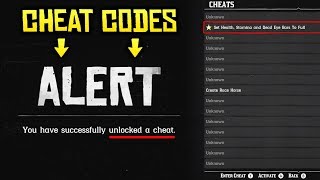 Red Dead Redemption 2  FULL LIST OF ALL CHEAT CODES How to Enter amp Use Them [upl. by Akirdnwahs]