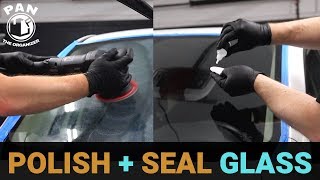 HOW TO POLISH AND CERAMIC COAT CAR GLASS [upl. by Vahe]