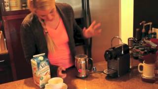 Nespresso Aeroccino Plus Frother Review Frothing Almond Milk [upl. by Gore576]