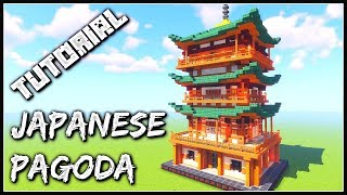 How To Build A Japanese Pagoda  Minecraft Tutorial [upl. by Damali]