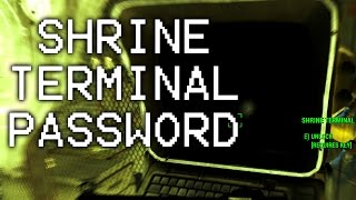 Fallout 4 Far Harbor  Shrine Terminal Password  Visions in the Fog [upl. by Sharyl]