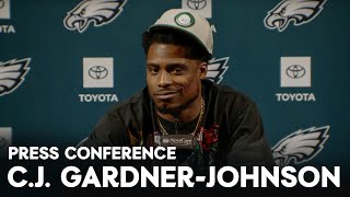 Eagles Press Conference CJ GardnerJohnson  March 15 2024 [upl. by Ardnasil58]