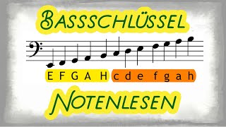 Bassschlüssel  Notenlesen [upl. by Alodie]