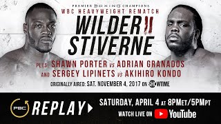 PBC Replay Deontay Wilder vs Bermane Stiverne 2  Full Televised Fight Card [upl. by Attiuqihc]