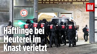 Gefängnismeuterei Polizei stürmt Knast in Thüringen  JVA Untermaßfeld [upl. by Odnalor]