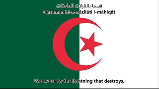 National anthem of Algeria ArabicEnglish [upl. by Yesllek]