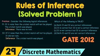 Rules of Inference in Propositional Logic Solved Problem 1 [upl. by Nnaycnan174]